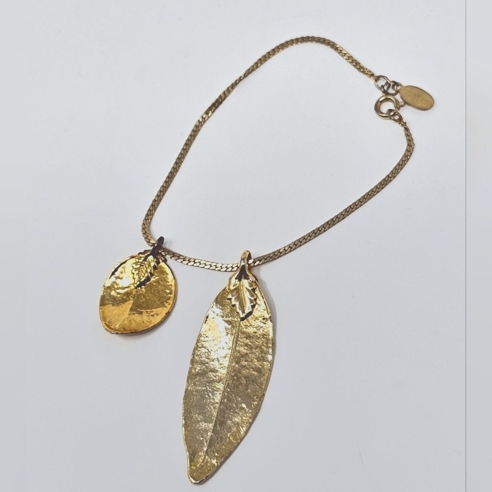 Vtg PARK LANE Gold Leaf Bracelet